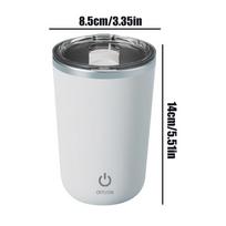 Automatic Mixing Cup Self Stirring Magnetic Mug USB Rechargeable Stainless Steel Stirring Coffee Cup Smart Self Stirring Mug 350ml balta
