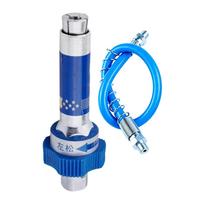 High Pressure Grease Nozzle Flat-Head Grease Tips Automotive Lubricant Tips External spiral grease nozzle with 30cm hose mėlyna