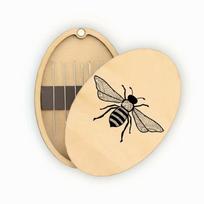 Wooden Material Wooden Magnetic Needle Box Turmeric Color Magnetic Feature Portable Storage Box Universal Size