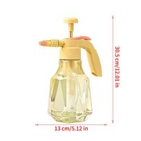 1.5L Hand Pump Sprayer Leak-Proof Adjustable Nozzle Pressure Misting Can for Gardening, Indoor Outdoor Plant Cleaning BBQ Yard geltona