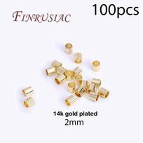 18K Gold Plated Protector For Jewelry,Crimp Beads,DIY Bracelet Accessories,Jewelry Making Supplies,End Caps,Lobster Clasps
