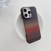 For IPhone 16 Plus 15 14 13 12 Pro Max Kevlar Pattern Phone Case Carbon Fiber Leather Borderless Protective Cover iPhone 13 ruda