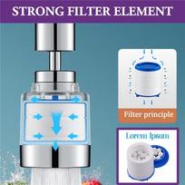 LITE-2 Piece Bathroom Sink Filter Faucet 360 Degree Rotating Filter Purifier ABS Kitchen Tap Filtration Removes Chlorine (Silver,Non-electric&NONE) sidabras