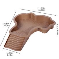 Turtle Water Pool Turtle Soaking Tub With Ladder Turtle Pool Landscape Fish Tank Decoration For Gecko Turtle Bearded Dragon tamsiai pilka spalva