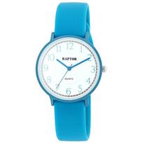 Montre femme - RAPTOR - Flavia - Boîtier 34 mm - Bracelet silicone bleu - Quartz Miyota 2035 mėlyna