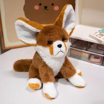 25/28CM Simulation Fennec Fox Plush Toys Cute BASSET HOUND Stuffed Soft Animal Toys For Christmas Gifts