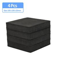 4-20 Pcs Anti-Vibration Pads Sponge Non-slip Mats Square Universal Silent Gasket Refrigerator Shock Pad Shock Absorber Cushion black