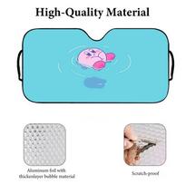 Cartoon Cute pink K-Kirbys Car SunShade Windshield Anti-UV Protection Front Sun Shade Cooling Protector for Vehicle Interior