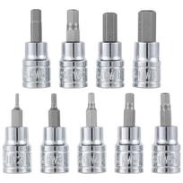 9Pcs Hex Bit Socket Set Sturdy Allen Key Sockets Professional 3/8inch Drive Drill Metric Tools Kit Durable Impact Socket Set juoda