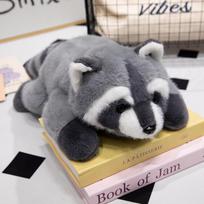 45-65cm Super Cute Fox Raccoon Plush Toy Stuffed Animals Soft Fluffly Plushies Dolls Pillow Kids Toys Gift for Boys Girls Decor 30cm