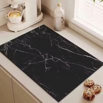 Easy Clean Kitchen Drying Mat Quick Dry Countertop Drying Pad Absorbent Dish Mat  For Cups Style1