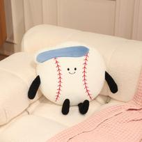 Trendy Baseball & Baseball Bat Plush Toy Cute Baseball Sports Doll Comfortable Soft Baseball Stuffed Pillow Fun Sofa Decorative 45-62cm