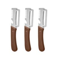 3-Piece Vegetable Peeler Set with Plastic Handles, Kitchen Peeler, Ergonomic for Easy Peeling One Size