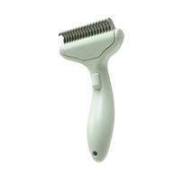 Pet Detangling Brush Self-Cleaning Remover Comb for Cats and Dogs One Size žalia