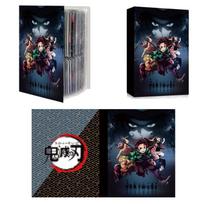 Cards Album 120Pcs Card Book Map Letters Holder Binder Tanjiro Kamado Nezuko Anime Card Protector Notebook Gift