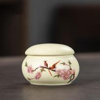 Small Nail Cup with Lid Mini Powder Ointment Cans Light Weight Glaze Ceramic Jars  Men 05
