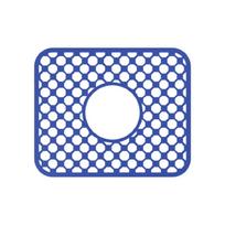 Silicone Sink Pad With Honeycomb Texture Drainage Water Quickly Nonslip Base For Secure Placement During Dishwashing Small middle hole mėlyna