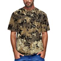 Men's Fashion Printed Round Neck Short Sleeve T-Shirt L armijos žalia spalva