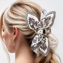 Hot-selling Double-sided Cashew Flower Clip Bow Large Hair Clip High-end Sense of Shark Clip Hair Accessories on The Back of The Head