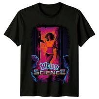 Keisti Mokslai (1985 m) Filmo plakato įkvėpti unisex marškinėliai Retro 80-ųjų Tee XL