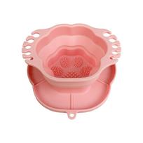 Collapsible Drying Rack & Storage Tray Portable Washing Mat  Gift for Artists & Makeup Artists rožinė