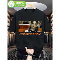 European sizes Bomfunk Mc'S Freestyler Retro 90S Rap Graphic T-Shirt - Black with Orange Rakamakafo - Rakamakafon Lettering S juoda