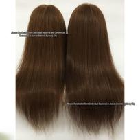 100% Real Hair Mannequin Head for Perming, Dyeing, and Styling - Perfect for Creating Curls. black
