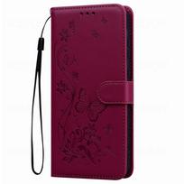 Butterfly Leather Flip Phone Case For Honor 200 600 90 Pro X8 5G X6 X6S X5C X7b X7a X6d X8d X9d X8b X8a X5d X5 Plus Magic 5 8 Lite Wallet Book Cover Honor 200 raudona
