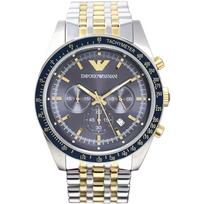 Emporio Armani AR8030 Dvi spalvos Tazio Chronograph Vyriškas laikrodis 46mm auksas