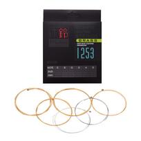 Acoustic Folk Guitar Strings Steel   Golden-Copper Winding Light-Coated Anti-Rust 6pcsCelsiusset