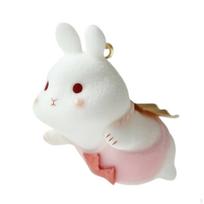 Hare Charm Pendant Pink and White Bunny for Crafters, Bracelets, Necklaces