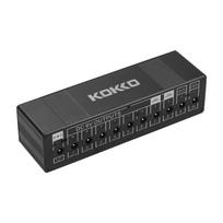 KOKKO-Kompaktgitarreneffekt-Netzteilverteiler 10 izoliuota DC-Ausg?nge 9V / US Plug juoda