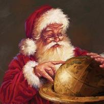 Santa Claus DIY 5D Diamond Painting Full Round Drill Christmas Diamond Embroidery Cross Stitch Kits Gift Wall Art Home Decor Full Round 20x20CM