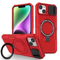KEYSION žiedo dėklas, skirtas Magsafe, skirtas iPhone 15 Pro Max 15 Ultra Slide Camera Protection Telefono dangtelis, skirtas iPhone 14 13 12 11 Pro Max for iPhone 15 raudona