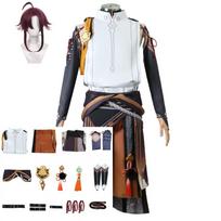 Anime   Shikanoin Heizou Cosplay Kostiumas Perukas Pilnas Rinkinys Žaidimas  Heizou Shikanoin Helovinas Vaidmenų Žaidimo Apranga XS-(Full set+wig) black