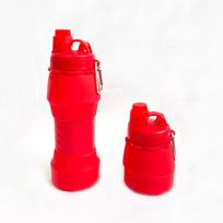 Silikoninis reguliuojamas puodelis Sulankstomas puodelis lauko sporto kelionės nešiojamas virdulys nešiojamas vandens puodelis suspaustas naujas 500ml1PCS raudona