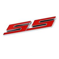 1 x Automobilio Priekinio Gaubto Grotelių Emblema Lipdukas (9*1,8 cm) raudona