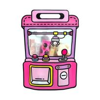 Cartoon Gift Bag Cute Claw Machine Frosted Self-lock Zipper Bags Children Candy Cookies Snack Plastic Sealing Packaging Pockets S- 18x25cm&2pcs rožinė