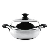 Nerūdijančio plieno garų puodas Profesionalus Didelio efektyvumo Storas Vienas sluoksnis Nerūdijančio plieno 32cm black