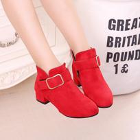 Aukštakulniai Vaikams Mergaitės Batai Vaikams Šilti Žieminiai Rudeniniai Raudoni Ankle Boots Kedai Suede 2025 3 4 5 6 7 8 9 10 11 12 Metų 27(16.3CM) raudona