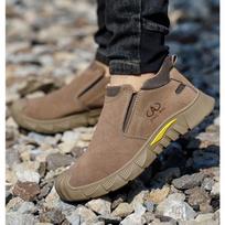 Madingi žemakulniai suvirinimo saugos batai vyrams Anti-smashing Statybos darbų batai Pralaužimui atsparūs Nesunaikinami batai Saugos darbo batai 38