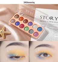 12-Color Glitter & Pearlescent Eyeshadow Palette for Students and Stage Makeup beige