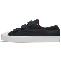 Converse Jack Purcell Low Easy-On Black Total Orange Unisex Sneakers White 168136C 35.5