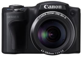 Canon PowerShot SX500IS skaitmeninis fotoaparatas, maždaug 16 megapikselių, 30x optinis priartinimas, juodas (PSSX500IS)