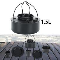 Lightweight Camp Tea Coffee Pot Teapot Water Boiler Teakettle Kitchenware Camping Stovetop Kettle 1.5L 17.5x7.5x7.5cm
