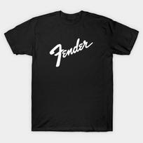 Men Black Print T-shirt Fender No-Cut Transfer Paper Print Cotton Tshirt 3XL juoda