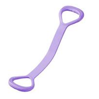 Figure 8 Fitness Resistance Band with Handle Anti-slip Men Women Chest Expander Elastic Strap Arm Back Shoulder Stretch Yoga Tension Rope violetinė