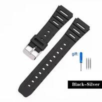 For Casio straps accessorise watchband CA-53W CA-61W FT-100W W-520U W-720G tpu soft watchband 18mm 20mm Wristband Belt FT100W 18mm