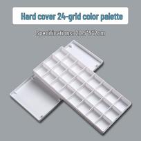 Watercolor & Gouache Paint Box with Soft Lid, Available in 24, 36, and 48 Grids - Moisturizing Palette for Multiple Styles