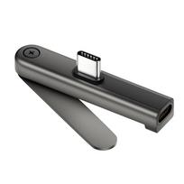 Aluminum Alloy Multifunctional Phone Holder and 240W Type C Charging Adapter Small Design Folding Stand Metal Texture 1